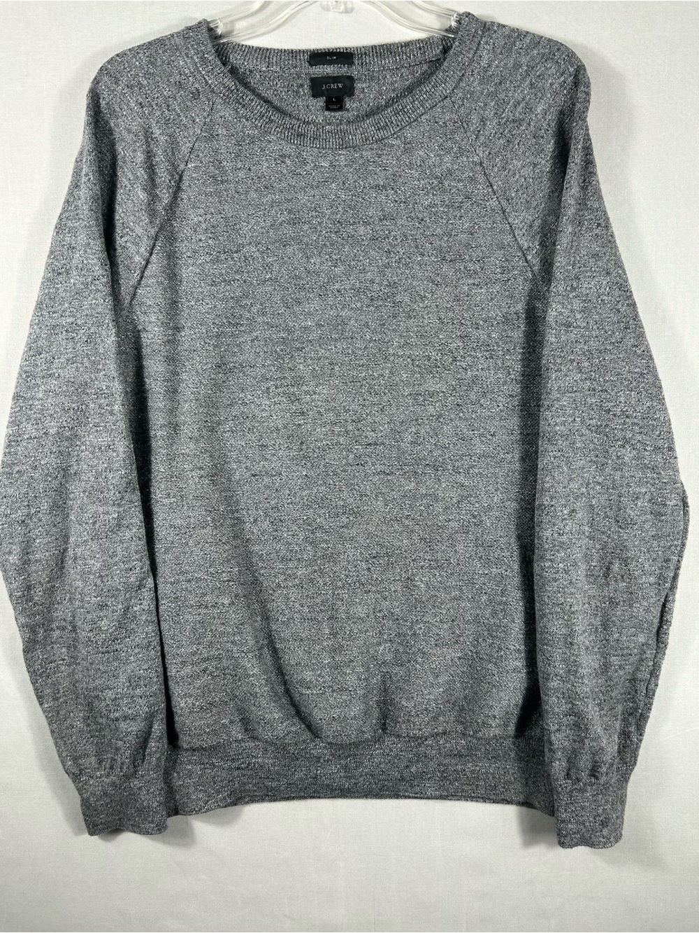 J.Crew Men’s Heather Gray Crewneck Sweater Lightweight Knit Pullover